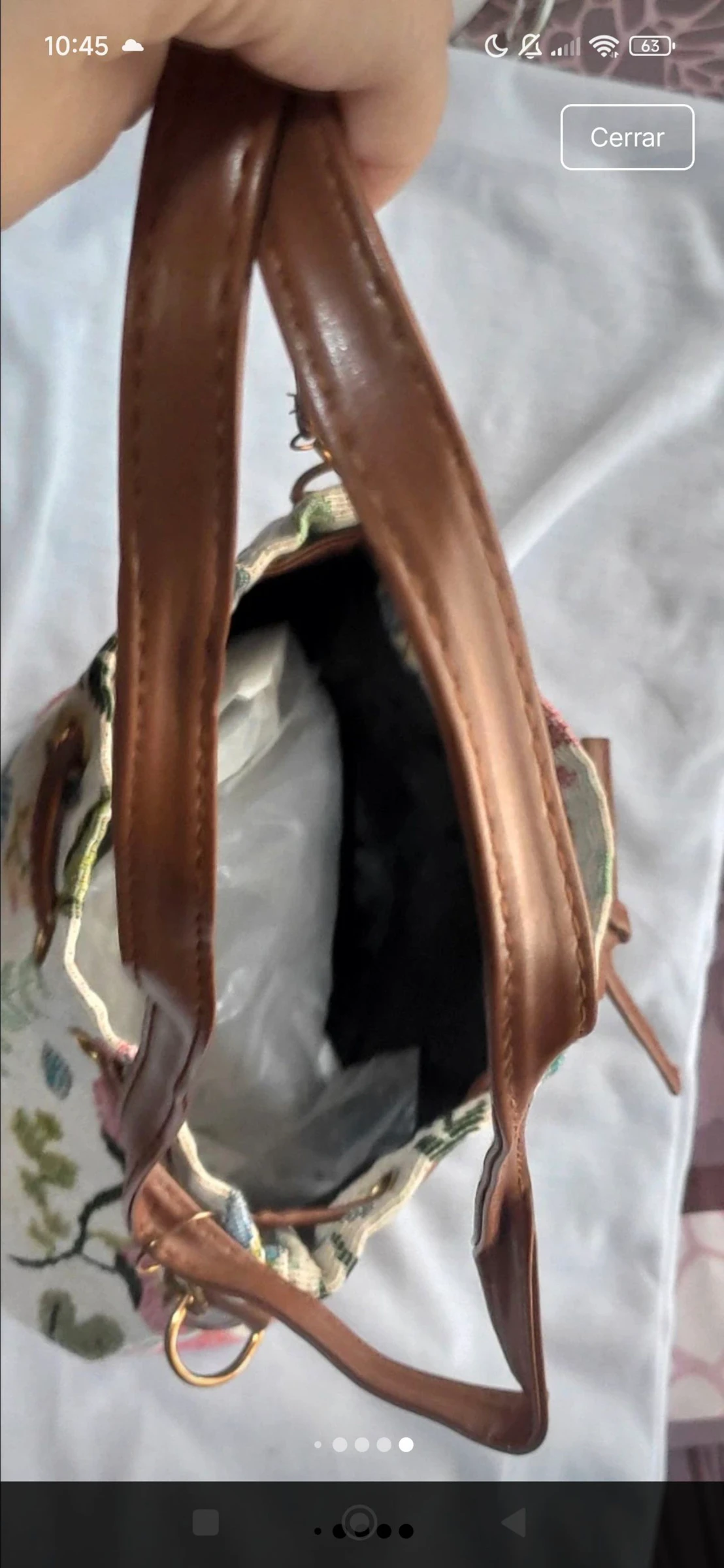 Bolsa cubo flores vintage – photo 7